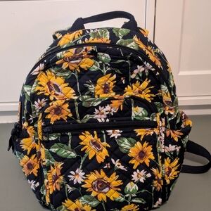 Vera Bradley Floral Backpack with Sunflower Design